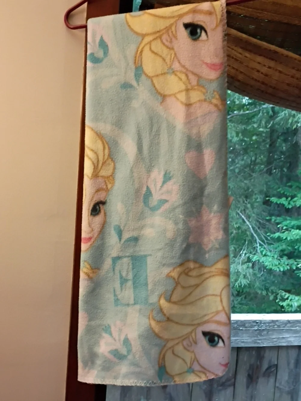 Northwest Elsa Blue Plush Throw Blanket